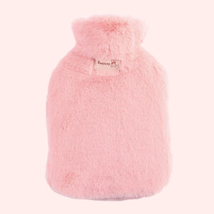 800ml Pink Hot Water Bottle – Soft Plush Cover for Comfort & Relief