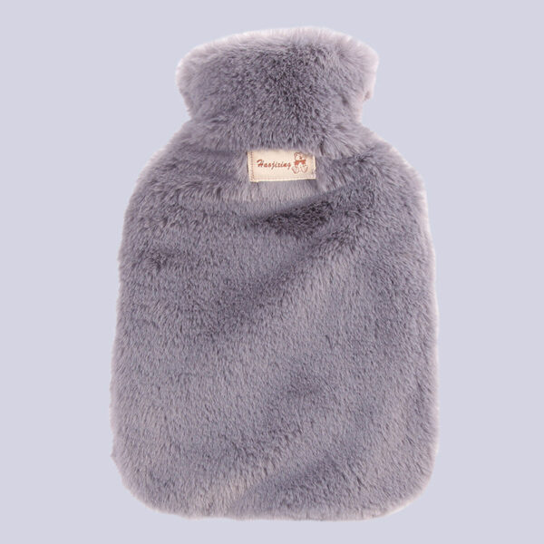 Water Injection Hot Water Bottle with Rabbit Fur Cover