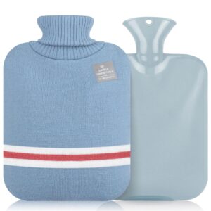 2L Hot Water Bottle with Blue Cover